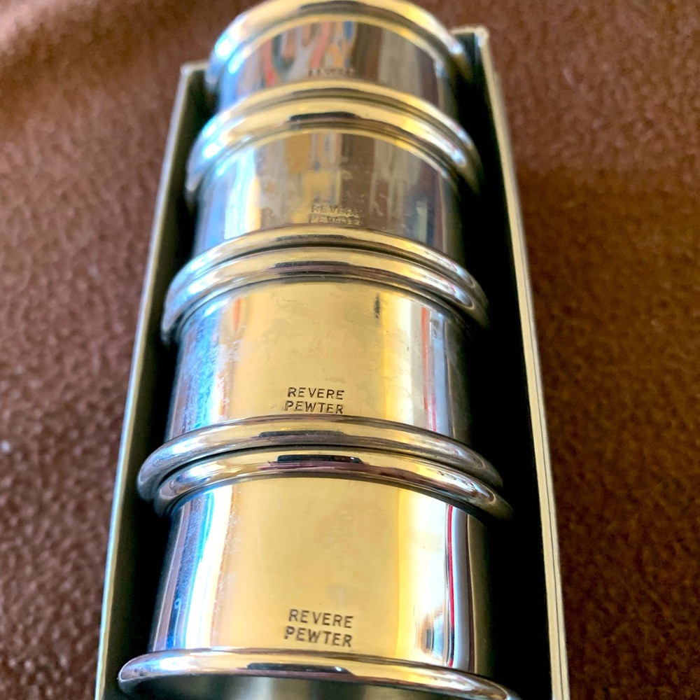 Vintage Revere Pewter Napkin Rings